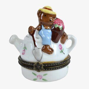 Bear Teapot Hinged Keepsake Box